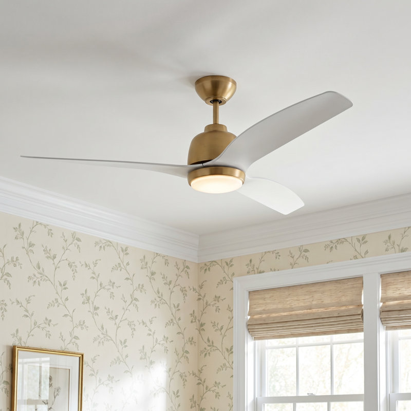 Marica 54'' Ceiling Fan with LED Lights, Satin Gold