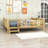 Queen Wooden Platform Bed with Bookcases and Guardrails-1280655675