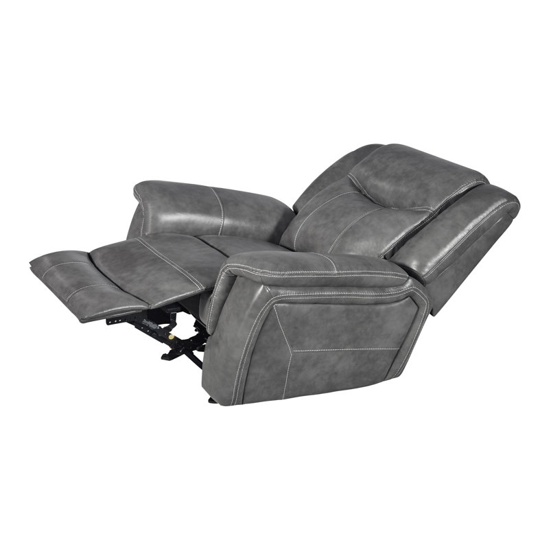 Fauteuil inclinable rembourré et rembourré gris
