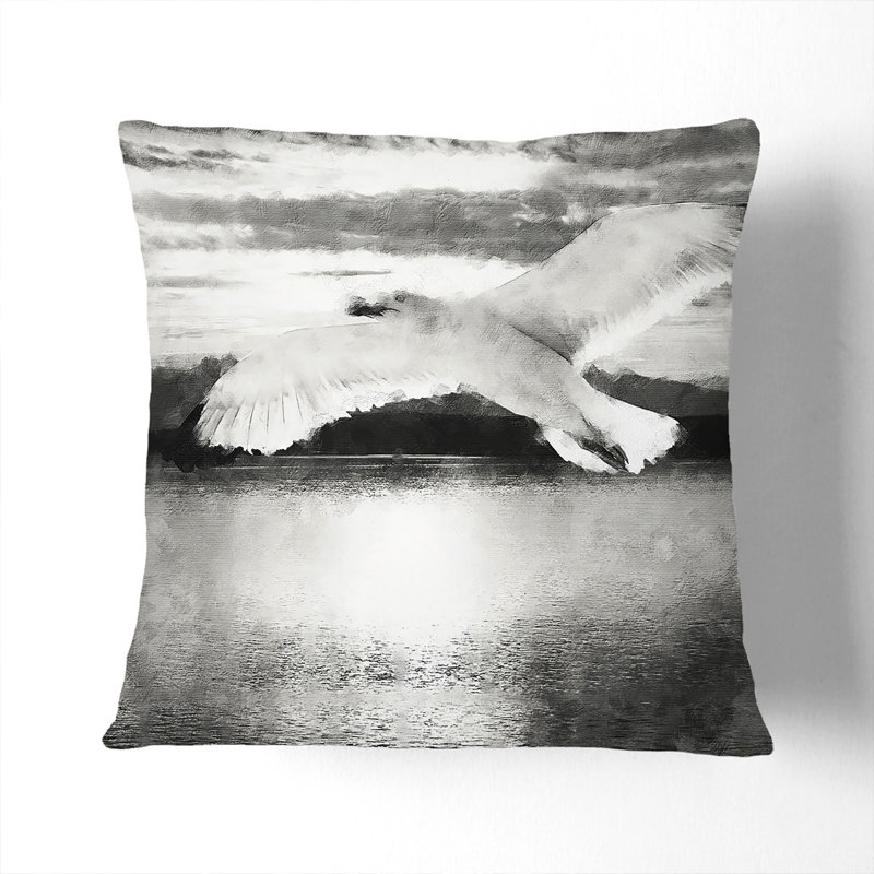 Seagull in Flight Vol.2 Scatter Cushion, 40cm H x 40cm W x 15cm D