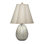 Capsule Mother of Pearl Table Lamp with Linen Shade