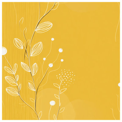 Yellow Botanical Illustration Quilted Bedspread All Sizes