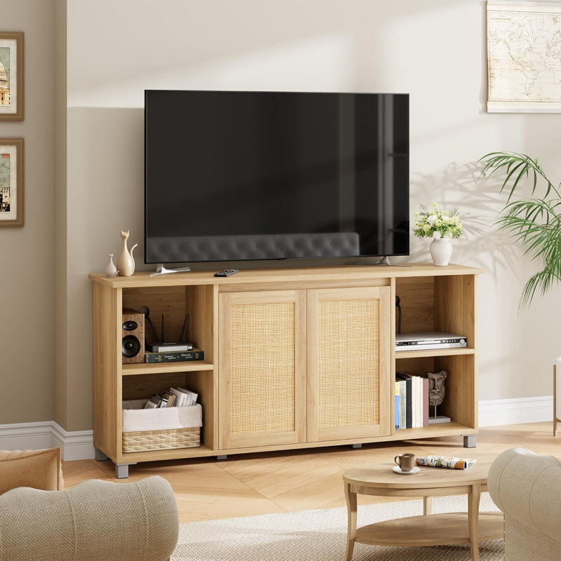 Meuble télé Mid-Century moderne 71 po Boho