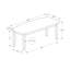 Banc rectangulaire de 44 po de conception transitionnelle avec assise rembourrée en brun et support en bois massif pour un style de vie confortable et élégant