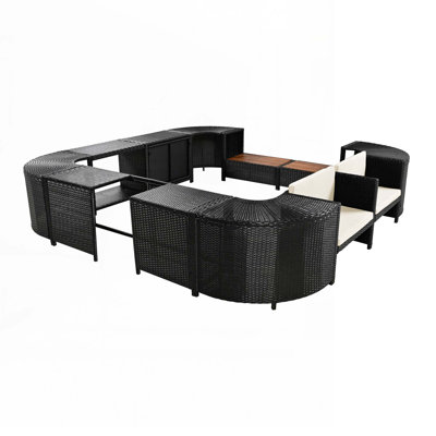 Outdoor Rattan Sectional Sofa Set