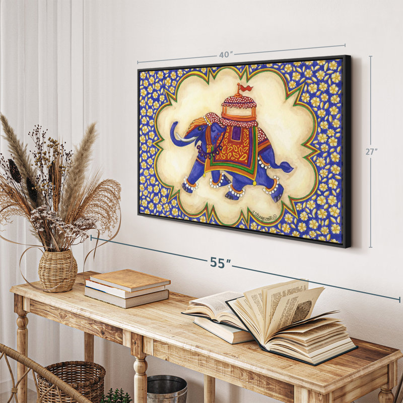 "Éléphant Cartouche faisant face à la gauche", H 27 po x l 40 po