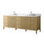 Ensemble de meuble-lavabo autoportant à double cuve 84 po avec plateau en marbre Lavallon-126316242-126316240
