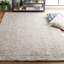 Tapis en laine / coton touffeté à la main Pedra en argent / ivoire-279378194