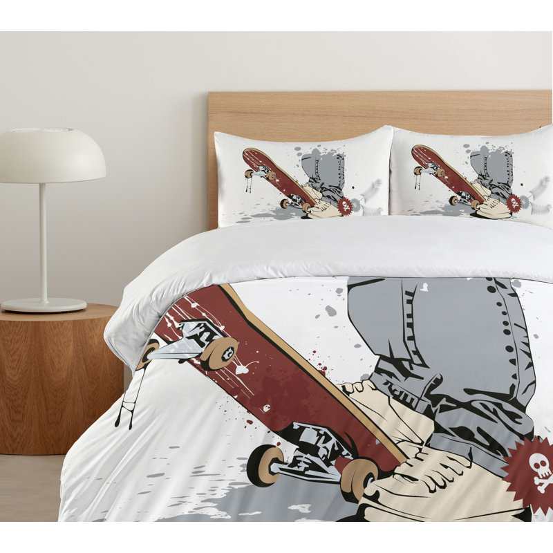 Teen Room Quilt Set, King Duvet Cover + 2 King Shams