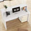 Bureau de réception rectangulaire en bois manufacturé Crystle-2076066366