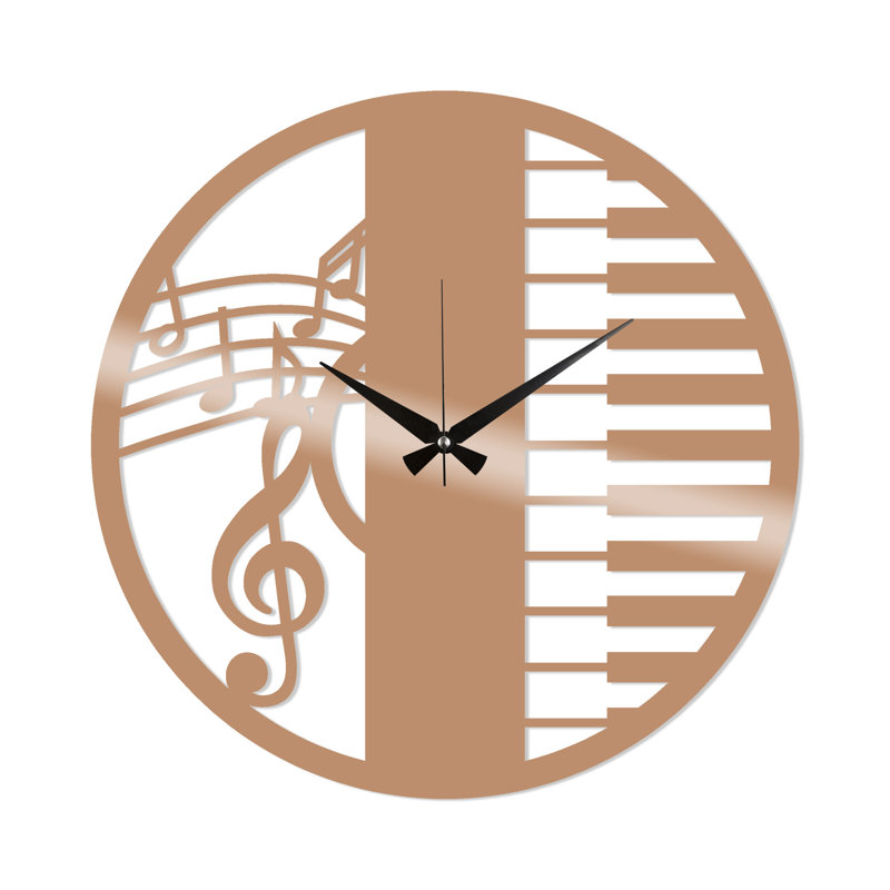 Nadell Metal Wall Clock, Copper/Black