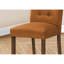 De 2 chaises de salle à manger modernes de 38 po, recouvertes d'un tissu orange fascinant avec des pieds en bois de noyer massif pour la chaise de style 2, haute et charmante
