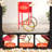 Popcorn Cart - Vintage Replacement Stand for 4 to 8-Ounce Poppers with Shelf, Push Handle, and Bicycle-Style Wheels by Great Northern Popcorn (Red)