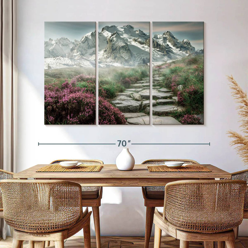Alvord Scenic Snowy Mountain, H 42 po x l 65 po