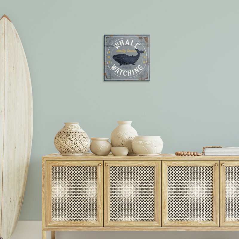 Art mural sur toile "Baleines à regarder Chesapeake Bay", design par Jennifer Pugh, H 17 po x l 17 po
