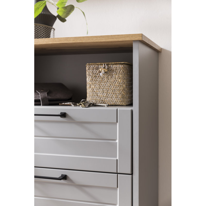 Alapaha 62.4 cm W Chest of 4 Drawers, Brown/Grey