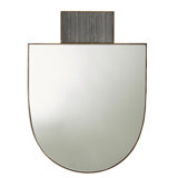Lianna Half-circle Marble Wall Mirror