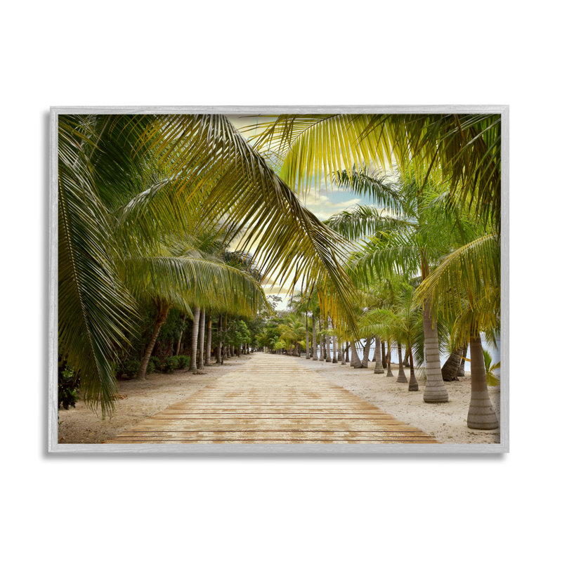 «Tropical Boardwalk Path», impression encadrée sur bois par Natalie Carpentieri, Estampe numérique Farmhouse