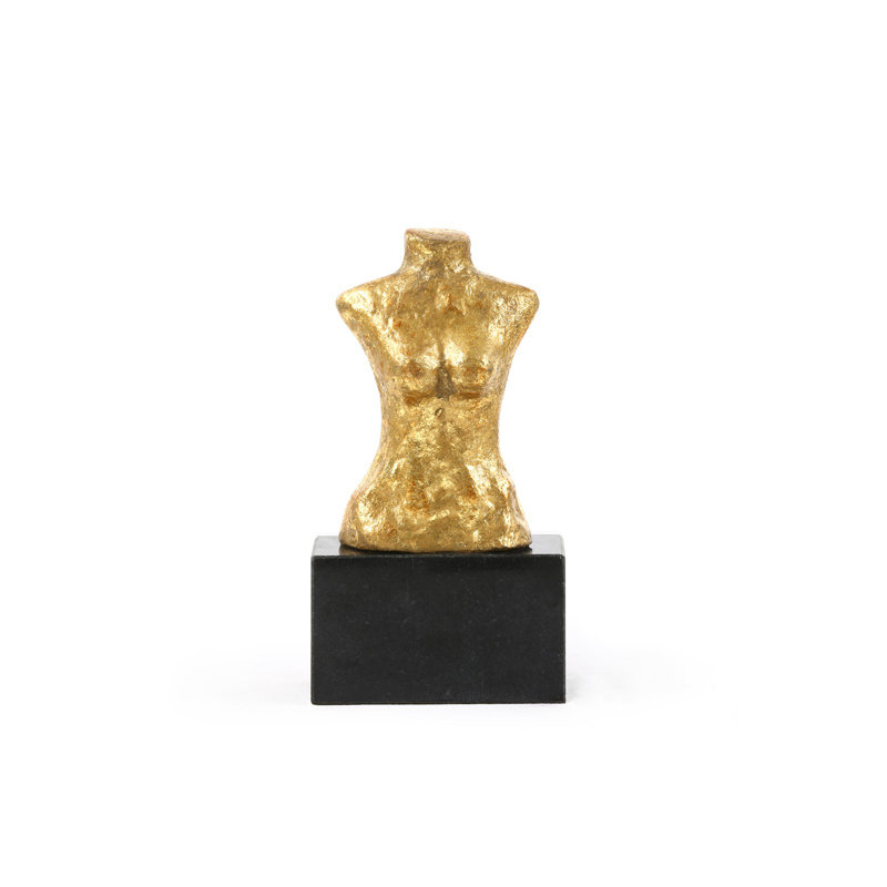 Milo Stone Decorative Object, Gold