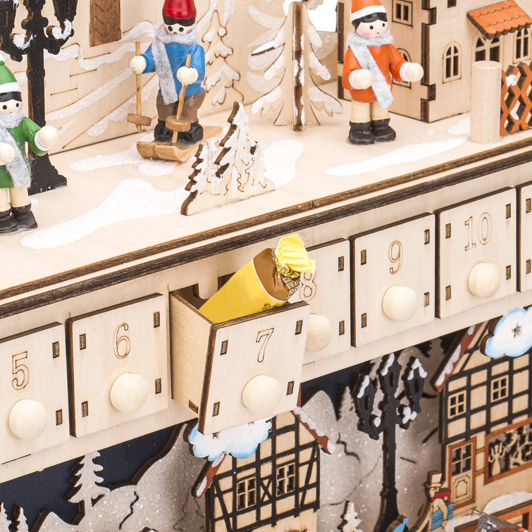 The Holiday Aisle® Wooden Christmas Shooting Star Advent Calendar & Reviews  | Wayfair