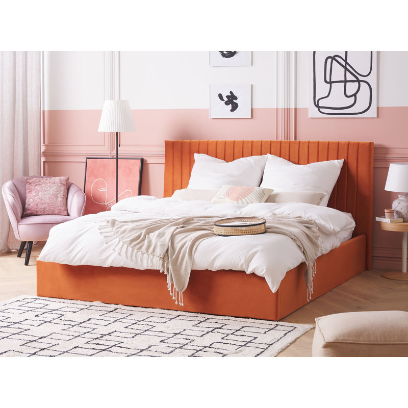 Antonio Upholstered Bed, Super King (6'), Orange