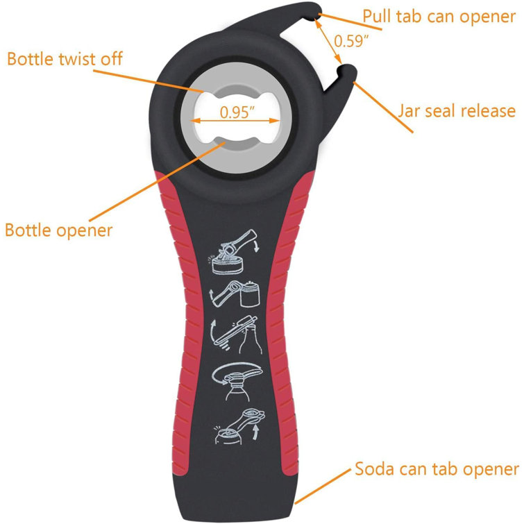 Manual Jar Opener Safe Can Opener Bottle Opener for Senior Arthritis Hands  and Anyone with Low Strength Arthritis Jar Opener Get Lids Off Easily