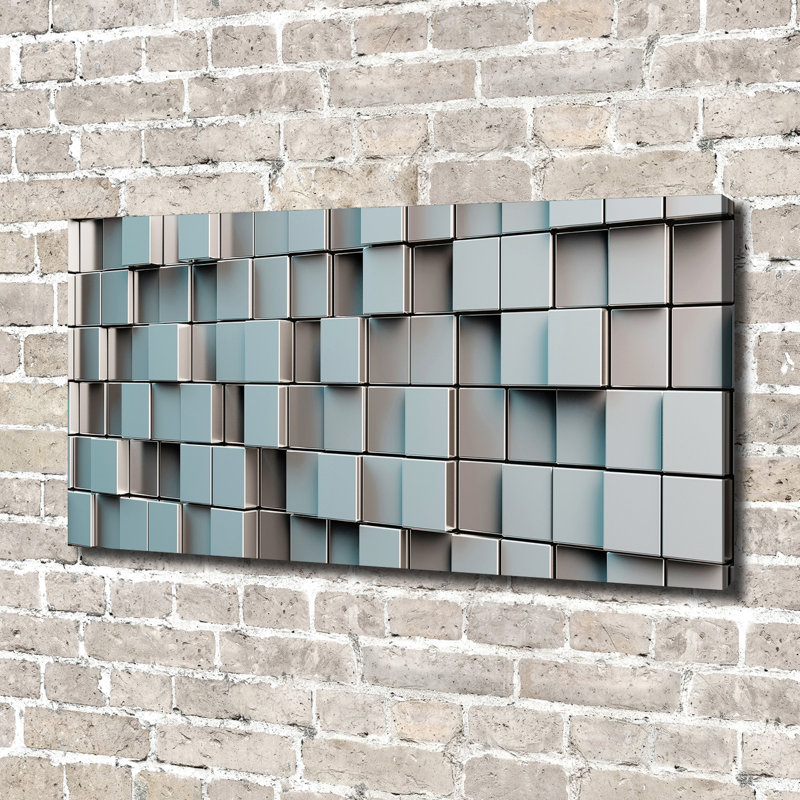 Wall Of Cubes - Wrapped Canvas Print