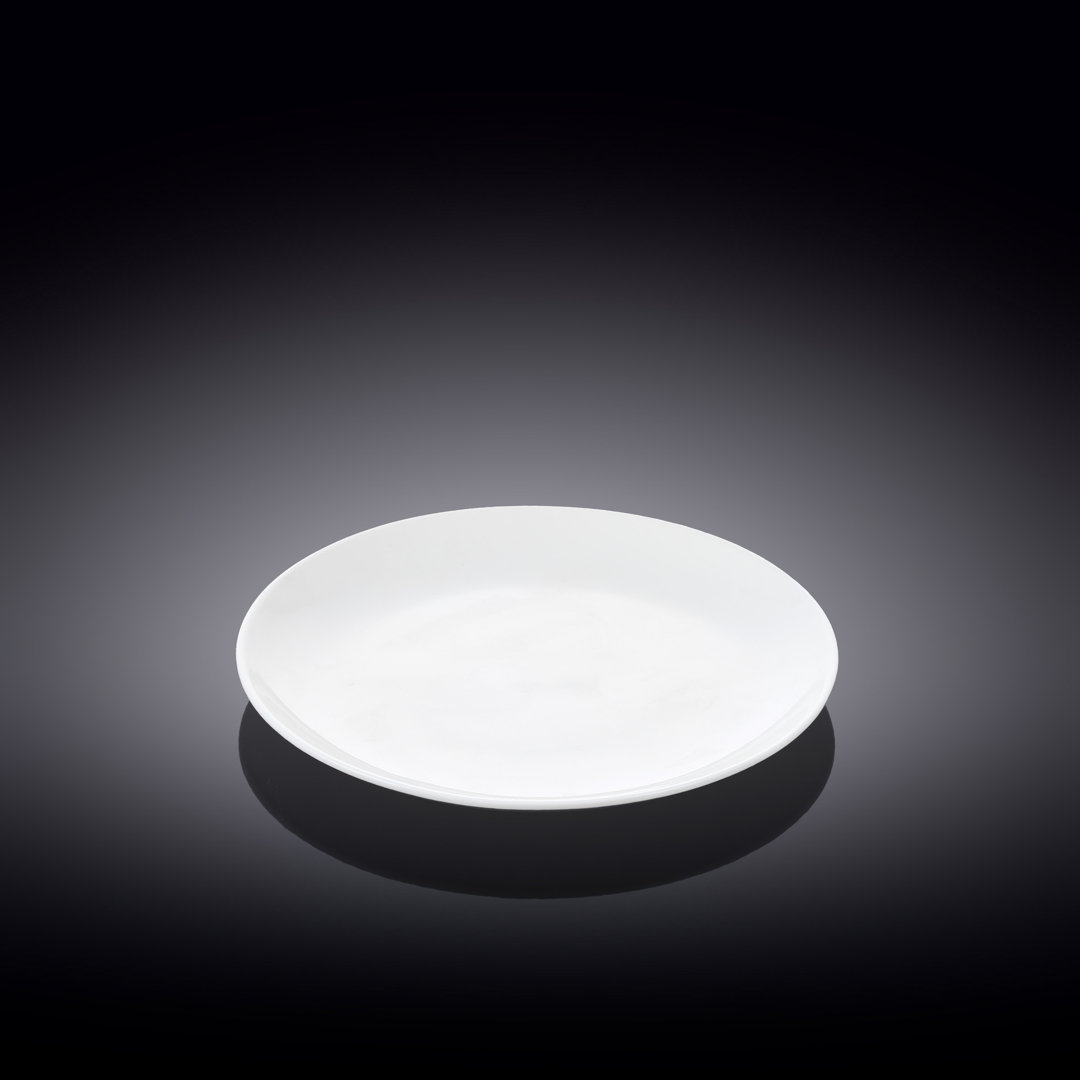Fine Porcelain Rolled Rim Bread Plate 15cm Set of 6