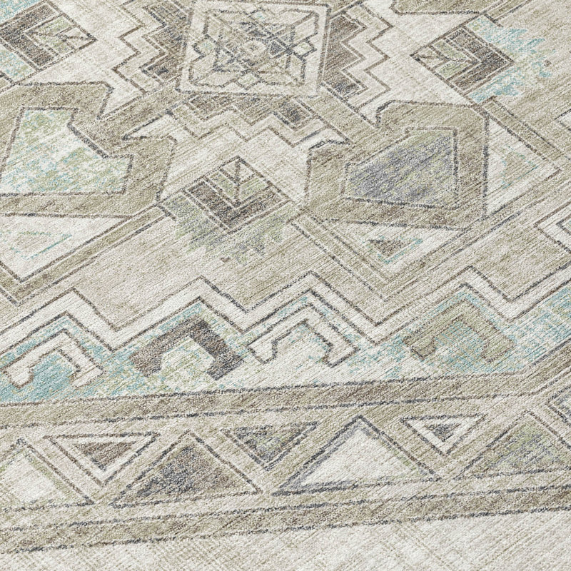 Machine Washable Indoor/Outdoor Chantille ACN2794 Global Rug, Ivory, 9' x 12'