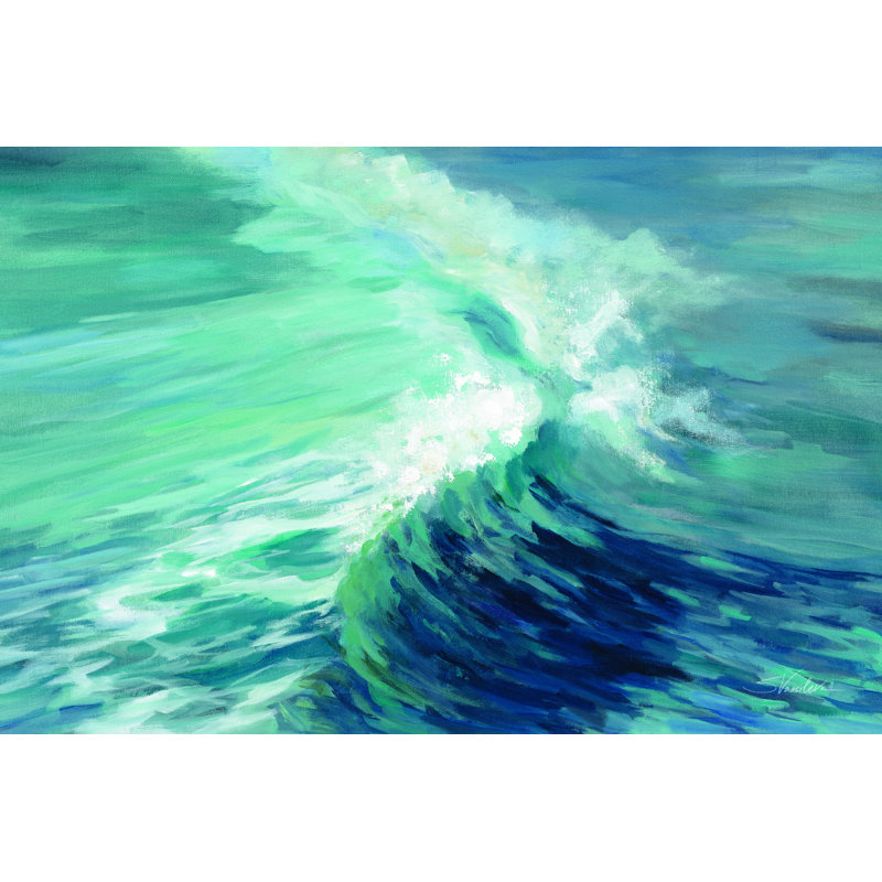 Vague aigue-marine, H 24 po x l 36 po