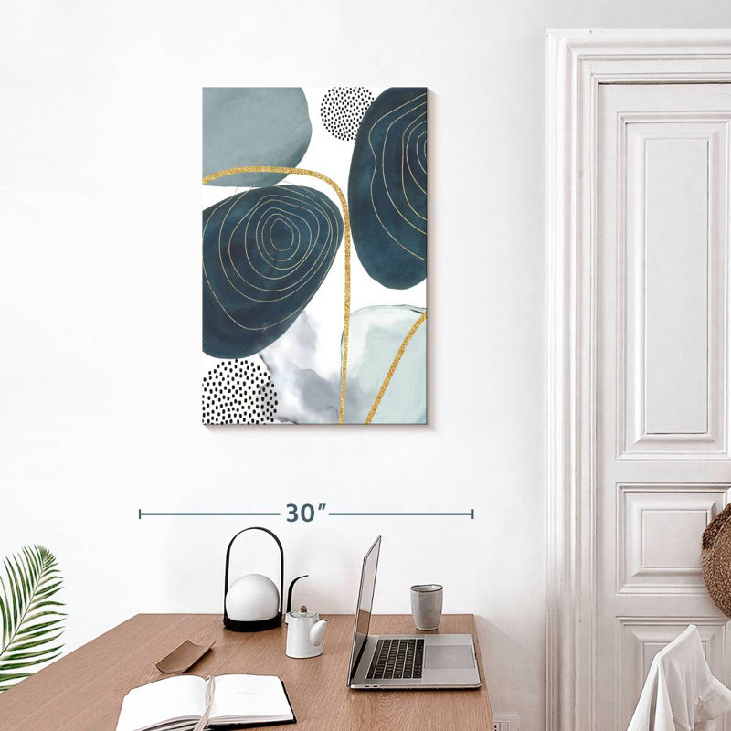Avery Shapley Blue V, 30" H x 20" W