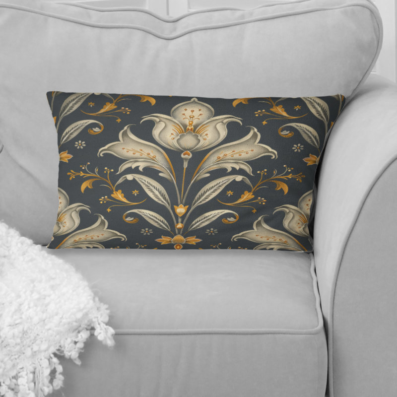 Motif floral de fleur de lys - Coussin floral