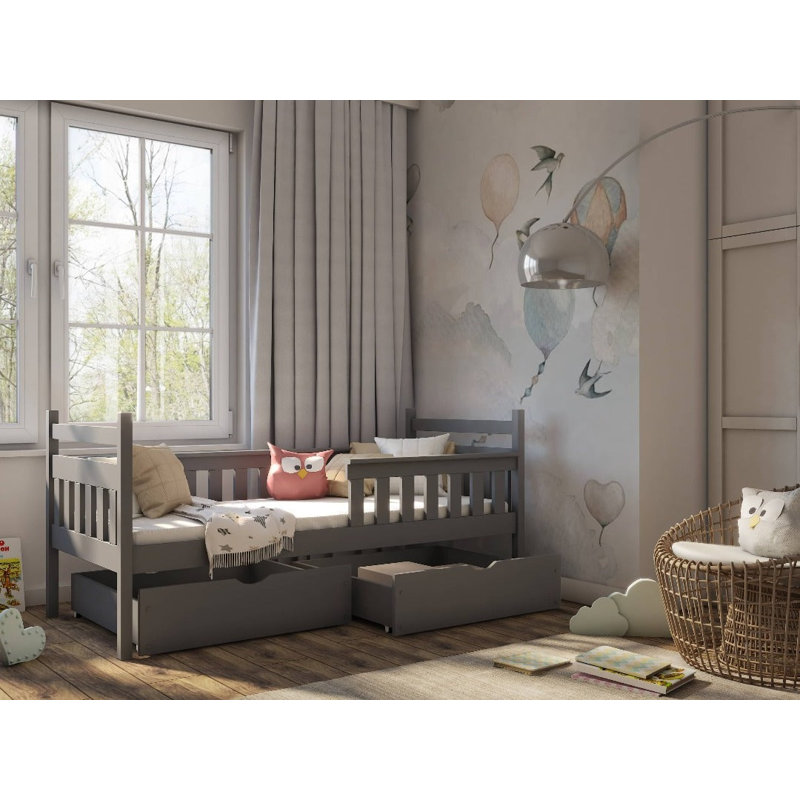 Emma Single (3') Standard House Beds with Storage Included with Trundle Included