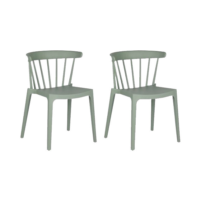 Glynn Patio Dining Side Chair, Jade Green