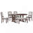 6-Piece Dining Set with Removable Leaf and Upholstered Seating-633861457-633861458