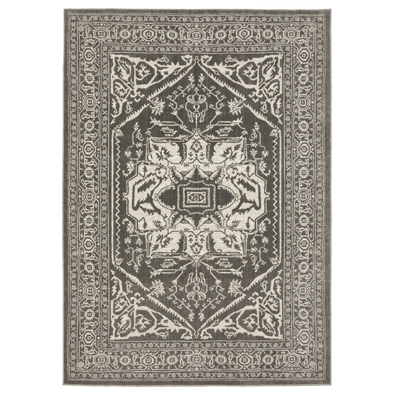 Reffett Oriental Indoor Rug, Rectangle 6'7" x 9'6"