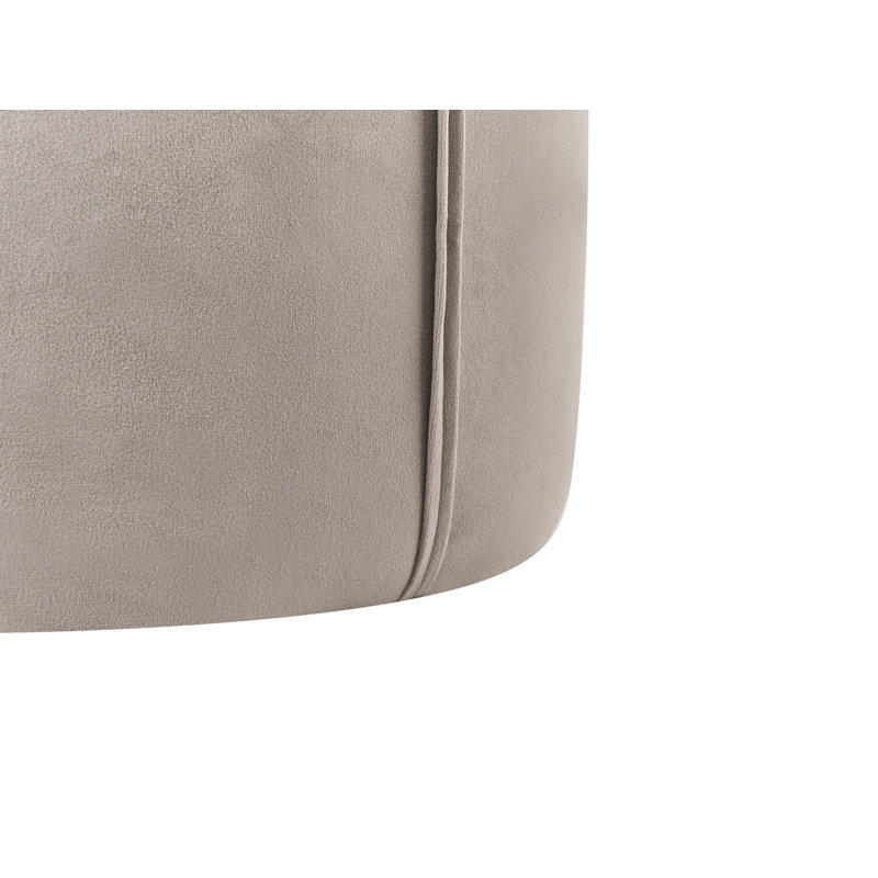 SEDONA 40cm Wide Oval Solid Colour Pouffe Ottoman, Beige