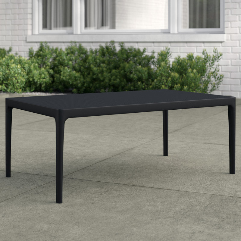 Table basse en plastique Farrah, Noir, H 15,7 po x l 19,6 po x L 23,6 po
