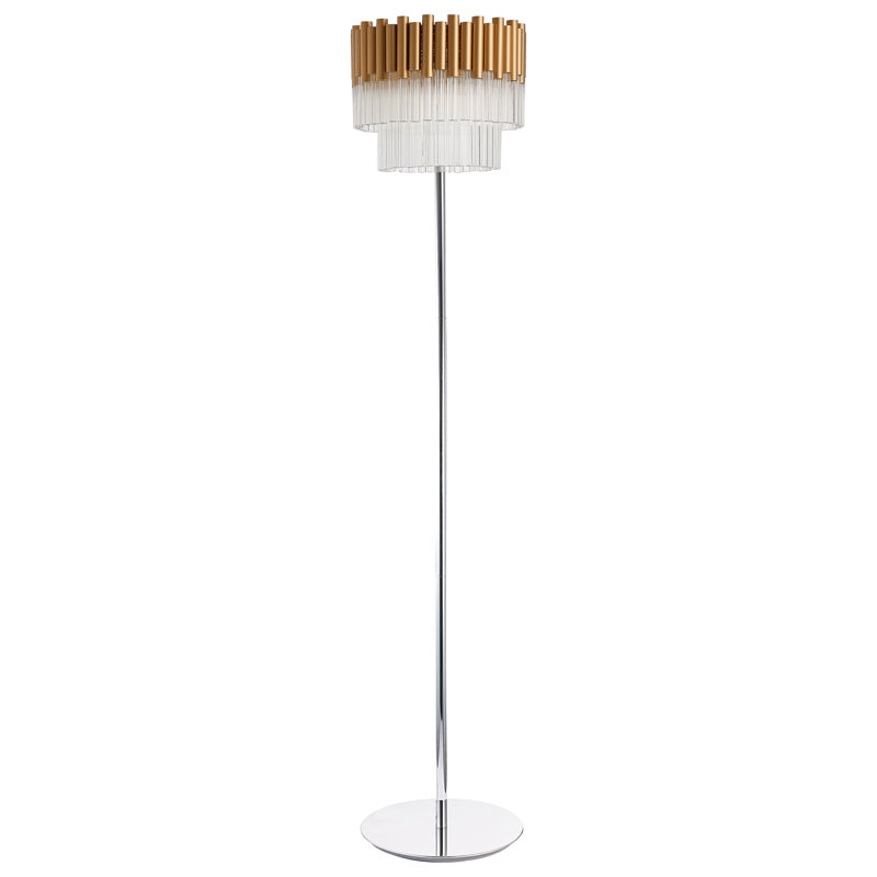 Synthia 157cm Chrome Candelabra Floor Lamp