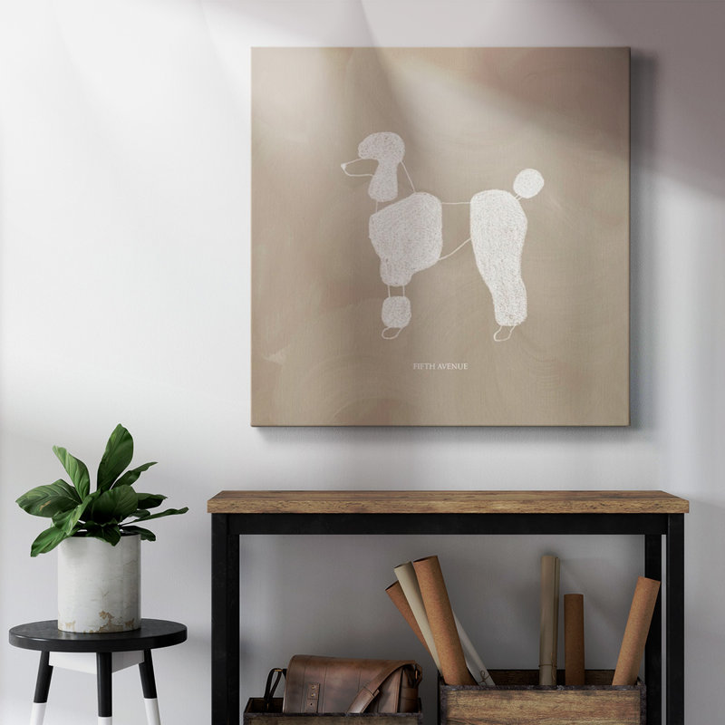 Toile tendue avec châssis Poodle Cuts IV-Premium - prête à être accrochée
