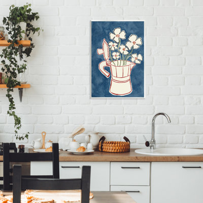 Moka Pot Flowers Wall Plaque, design by JJ Design House LLC