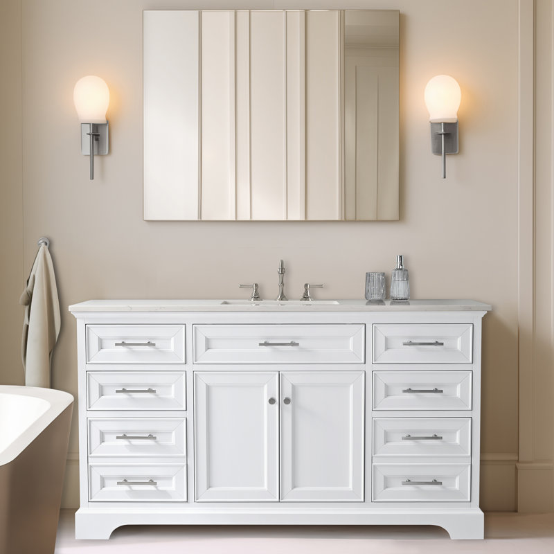 Meuble-lavabo simple 60 po Luken - Blanc