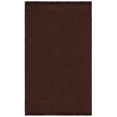 Tapis brun uni en laine / coton tissé à la main Lauren Ralph Lauren
