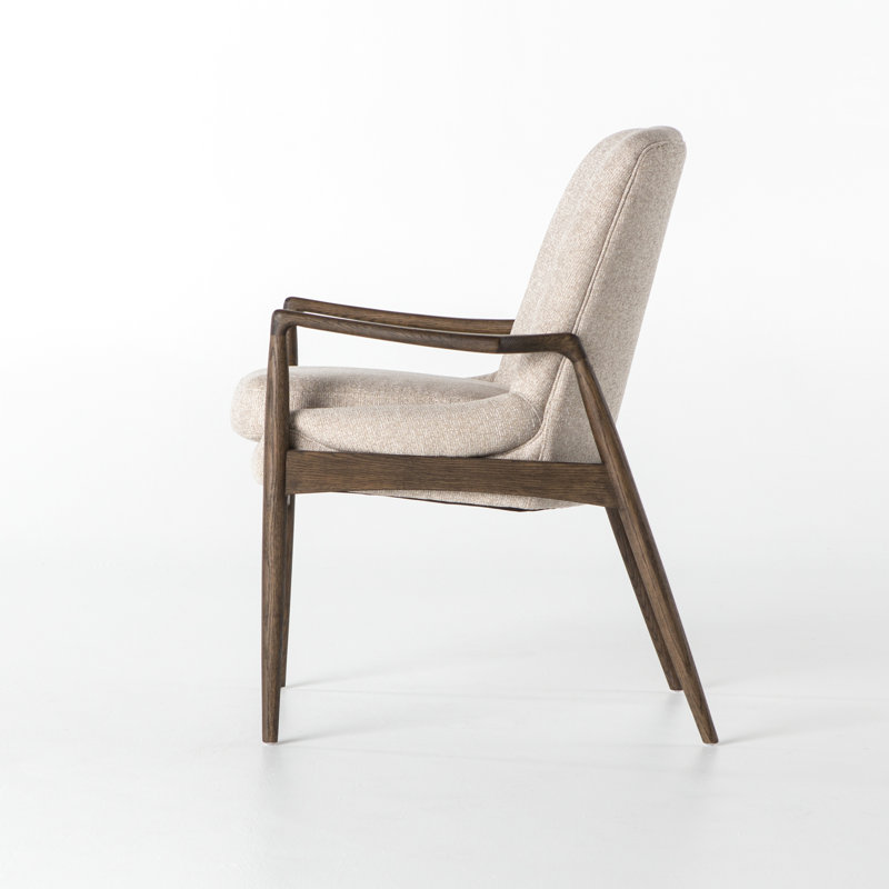 Braden Upholstered Arm Chair, White Teddy