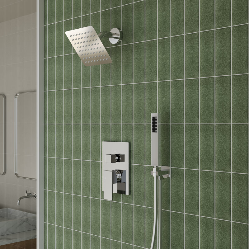 Ensemble de robinet de douche à double fonction, système de douche à pression équilibrée avec douchette, Chrome