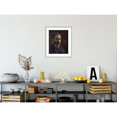 Autoportrait avec tuyau par Vincent van Gogh, impression giclée encadrée
