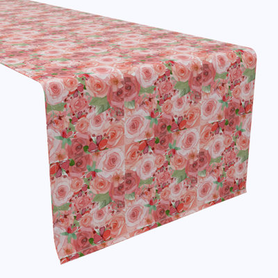 Table Runner, 100% Cotton, Floral 219