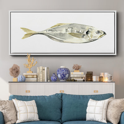 Poisson argenté III - toile encadrée