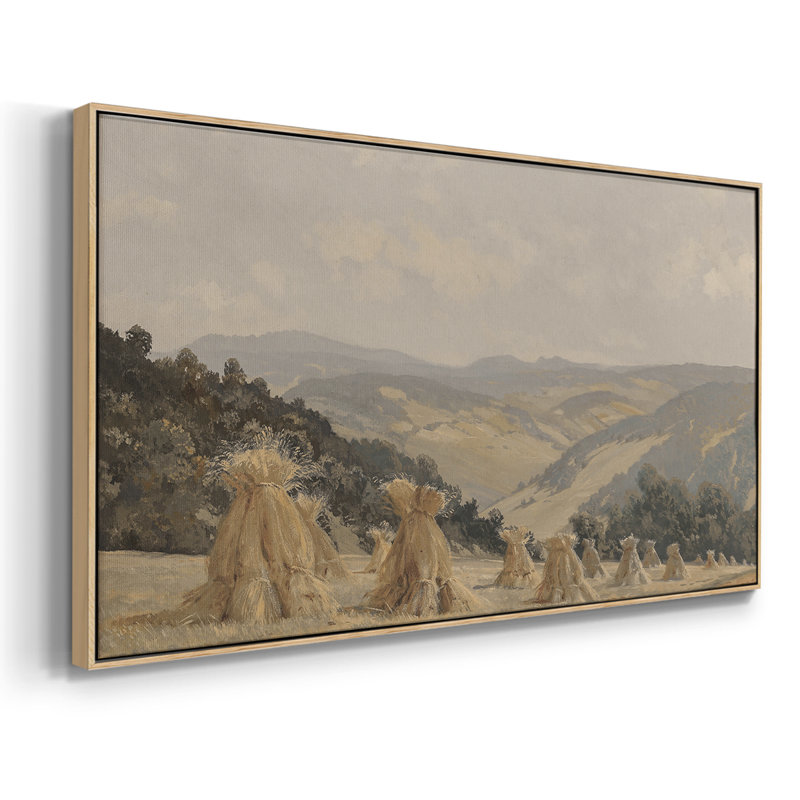 Série paysage - DCCDXLV- Toile tendue avec châssis tendue, prête à être accrochée, Naturel, H 17 po x l 33 po