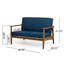 Ensemble de conversation en bois pour patio avec coussin-124920083-124920085